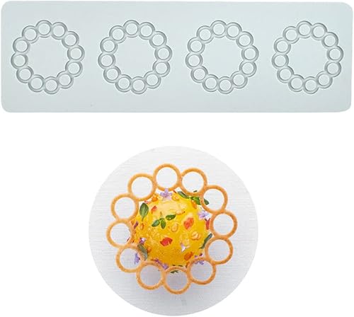 Miniatura 6 de TUKE Molde de silicona 3D Multi Patrón Geométrico Fondant Lace Pad Cake - Mo Gris (8.8x3.08x0.12 pulgadas)