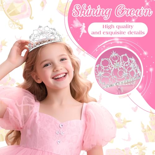 Princess Crown Tiaras for Women Stellar Costume Girls Wicth Merch Hat Accessories for Halloween Party Favors Dress Outfits Adult4