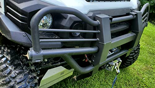 Hecasa Grille Guard Compatible With 2015-2022 Kawasaki Mule Pro Fx Fxt Dx Dxt Replacement For 99994-0412 Front Bumper Protector Brush Guard Steel Black #TOP4