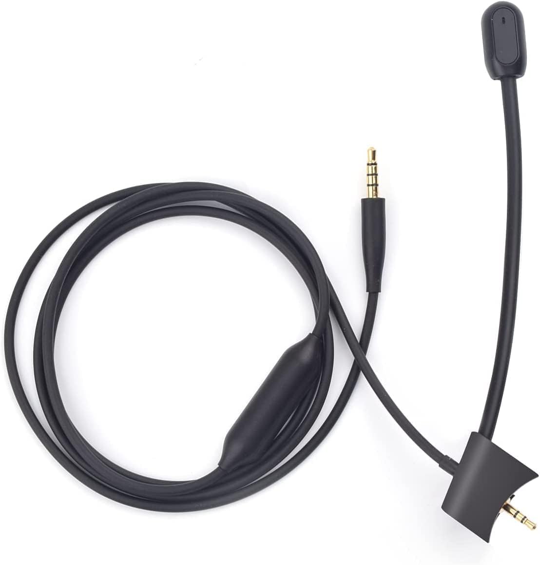 Boom Microphone Cable QC35 Replacement Cord for Bose QuietComfort 35 & QuietComfort 35II(QC35II) Headphones, Gaming Mic with Mute Black 4ft/120cm