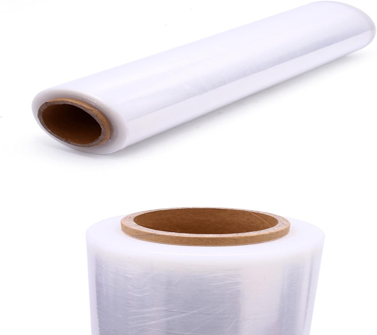 Stretch Film Transparent Stretch Packaging, 14" x 1500 Ft, 400% Stretch Heavy-Duty Shrink Film, Used for Packing, Shipping, Moving, Cling, Pallet : Office Products