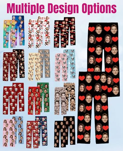 Custom Pajama Pants with Photo Personalized Pajama Pants for Men Women Pj Bottoms with Pet Face Picture, Gifts for Her Him2