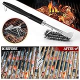 ZWMYF BBQ Grill Cleaning Brush&Scraper – Barbecue Wire Brush for Grill– 18.3'' Stainless Grill Grate Cleaner - Safe Grill Accessories&Tools for Charcoal/Electrical/Infrared, Easier and Effective Clean - Image 5