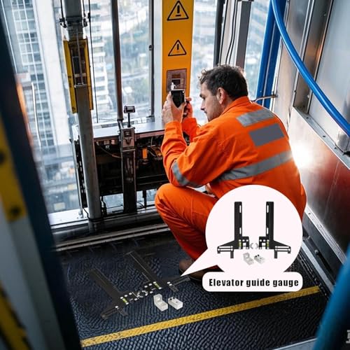 Rails de guidage d'ascenseur règle de levage et jauge de positionnement