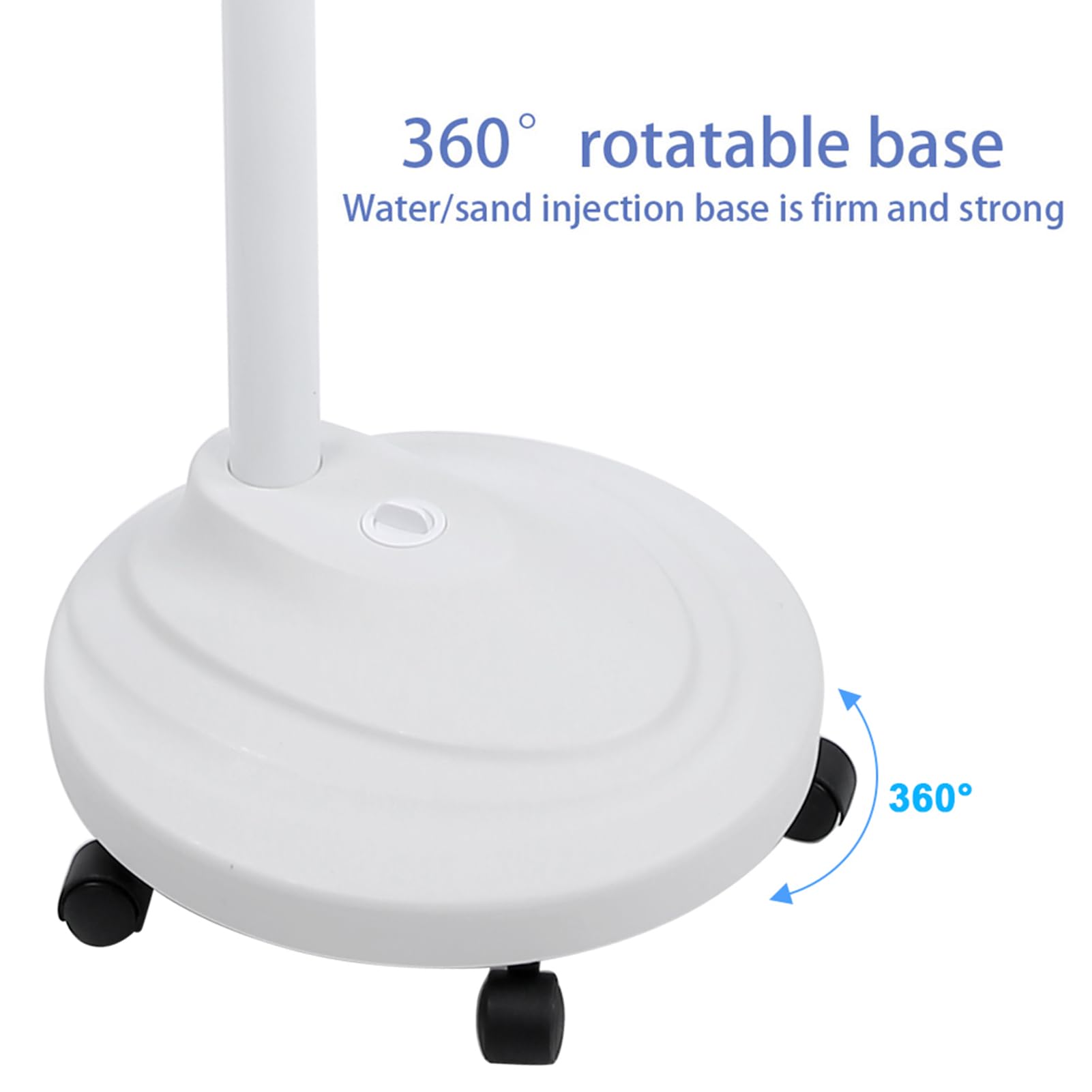 FILFEEL Lámpara de Belleza LED, lámpara de Tatuaje de Maquillaje con Brazo Giratorio Ajustable, lámpara de pie de Lupa 16X, lámpara de iluminación de protección Ocular(EU-Blanco)