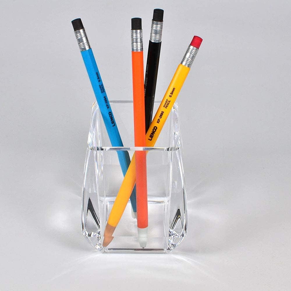 COM TOP - Note Dispenser for 3 x 3 Self Stick Note & Pen Holder Set, Acrylic Office Desk Accessories, Clear : Office Products