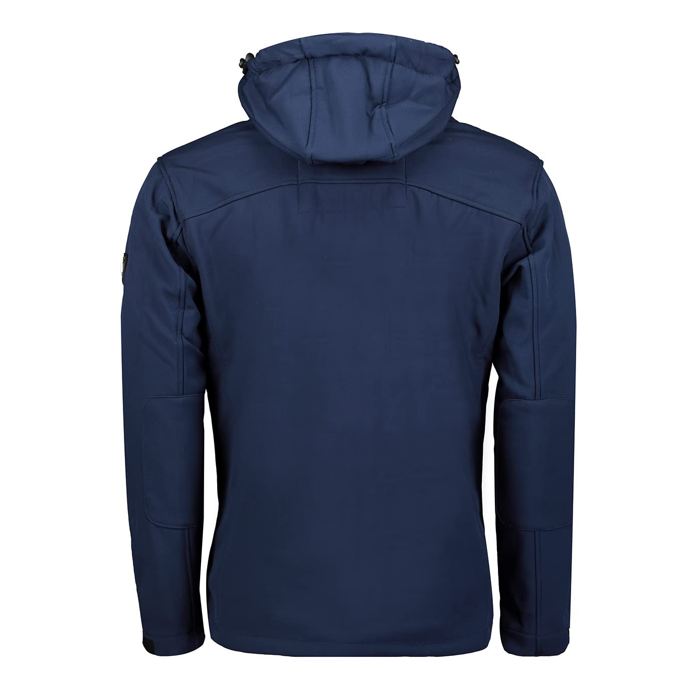 Geographical Norway Tunarama Męska wodoodporna kurtka softshellowa z kapturem, kurtka outdoorowa, taktyczna wiatrówka, jazda na nartach, jesień, zima, wiosna (granatowa, 3XL), granatowy, 3XL