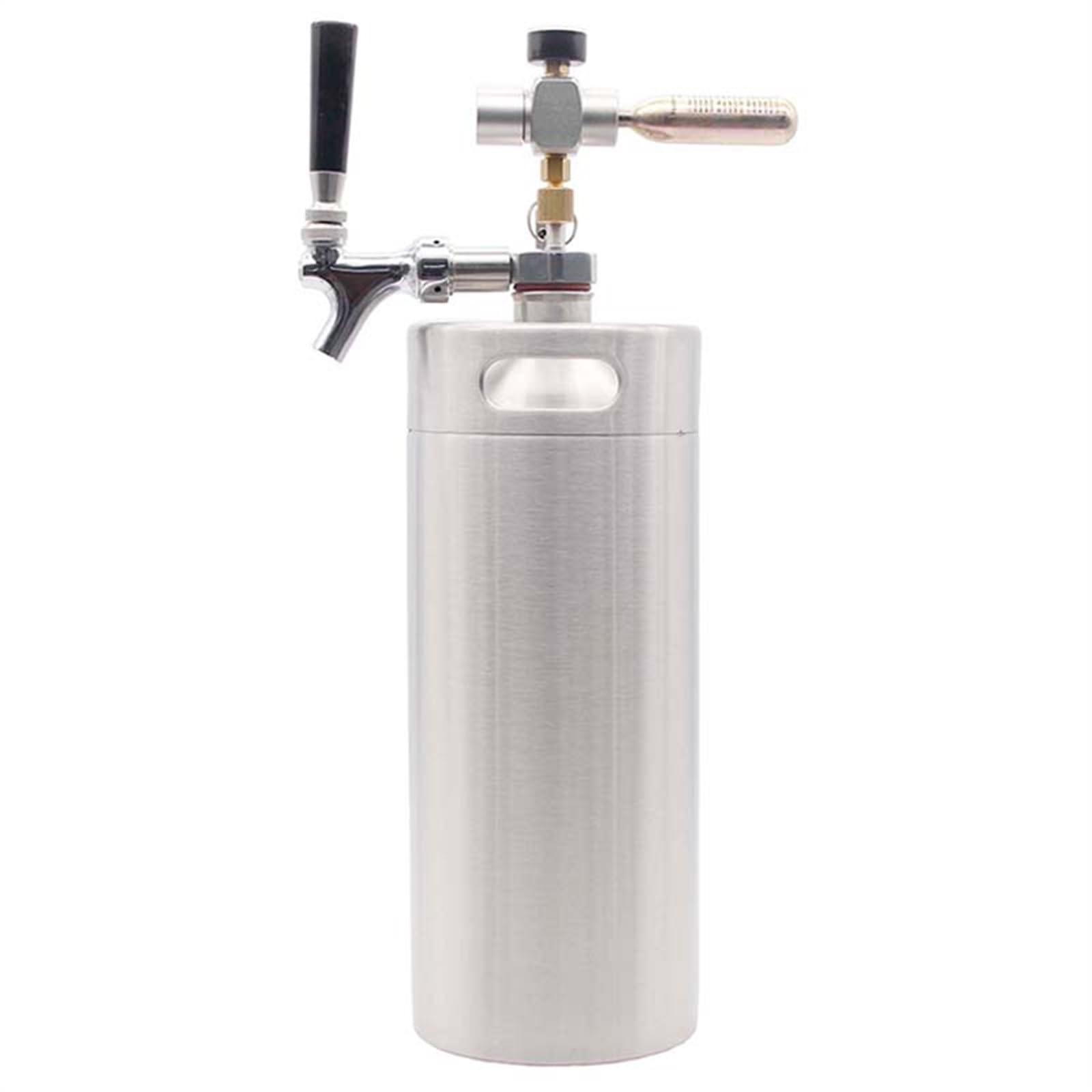 bierbrauset Mini Keg Beer Spear 2/3.6/4L Fässer inkl. 30 cm Silikonschlauch, KEIN Wasserhahn, kein CO2-Regler Heimbrausystem(with Faucet)