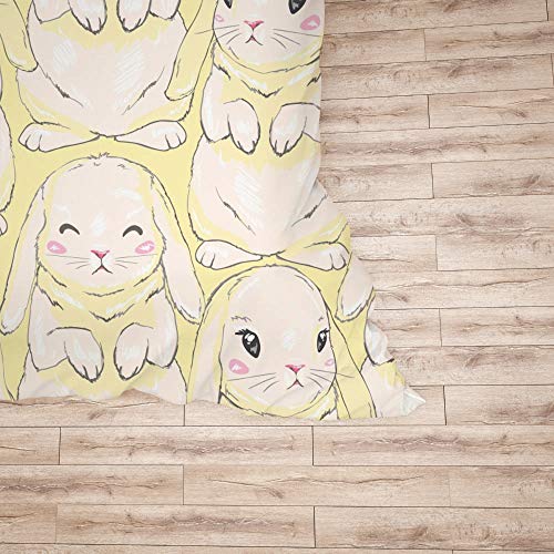 Parure de lit Super King housse de couette jaune polyester - 6