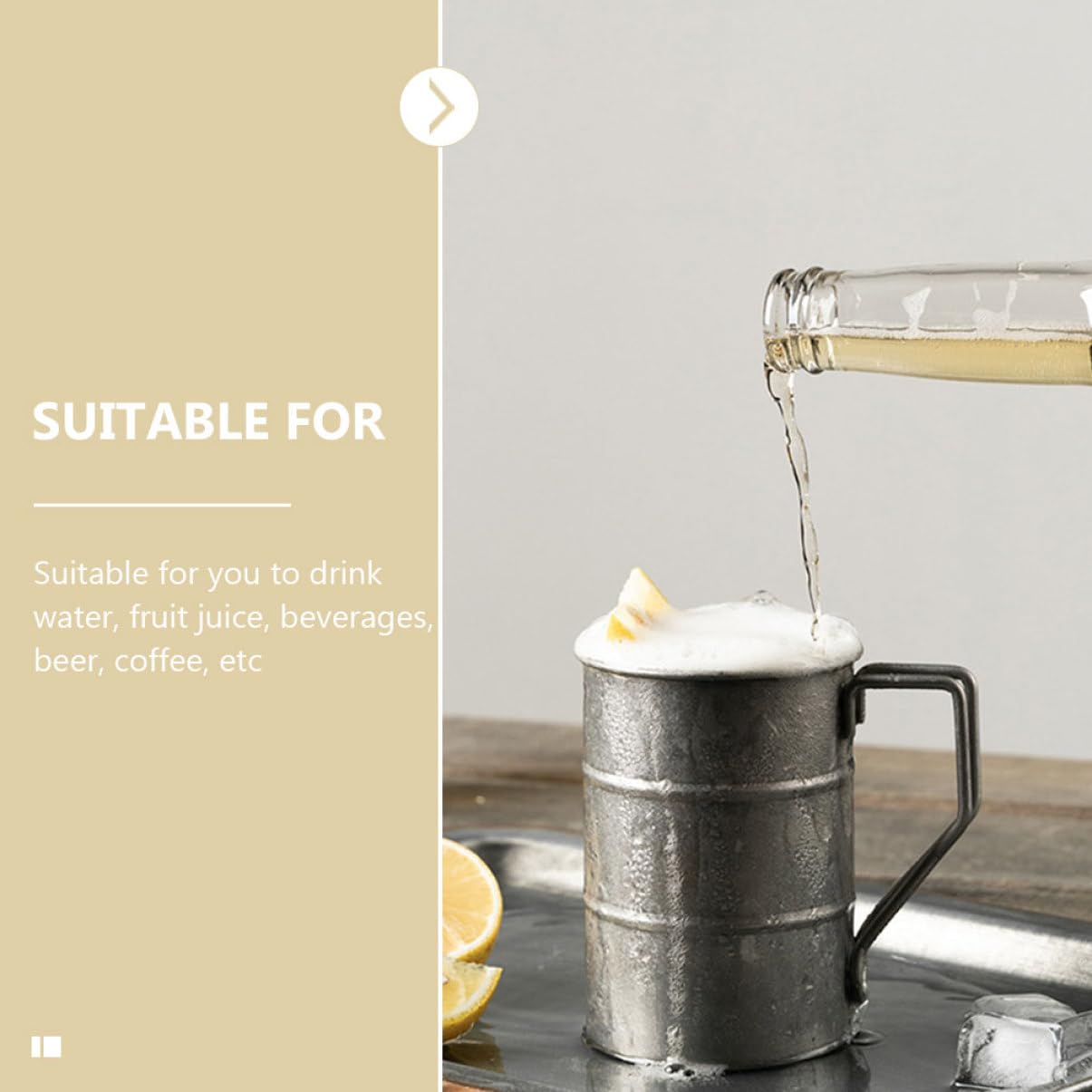 PRETYZOOM 3 Sätze Becher Sieb zusammenklappbar Flasche Trinken bar zubehör kaffeekanne kaffeekännchen coktail gläßer Kaffeetasse für den Haushalt isolierte kaffeetasse Rostfreier Stahl