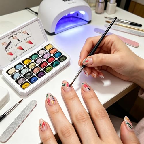 Gel de Pintura para Uñas con 24 Cuadrículas Curado UV LED para Gel Degradado 3