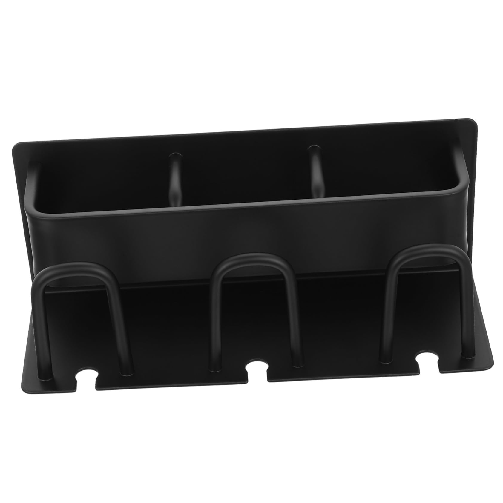 Portaspazzolino da Parete in Alluminio Nero Scolatore D'acqua, Supporto Robusto per Bicchiere e Dentifricio, Accessorio Bagno per Bagno e Cucina