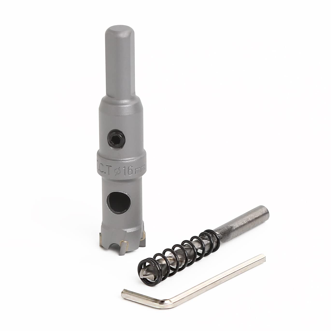 VTOOLS 16mm TCT Hole Saw Cutter with Pilot Drill Bit,Carbide Tipped for Hard Metal, Stainless Steel, and Wood, VT3109