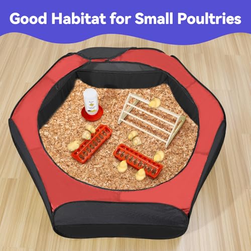 Image of Pawaboo Chick Brooder Box for Chick Starter Kit, Red+Black