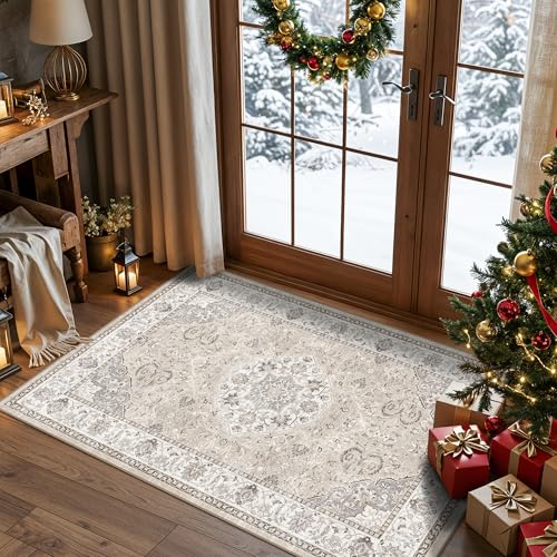 Washable Hallway 3x4 Floor Mats: Farmhouse Non-Slip Kitchen Sink Area Rug Water-Resistant Small...