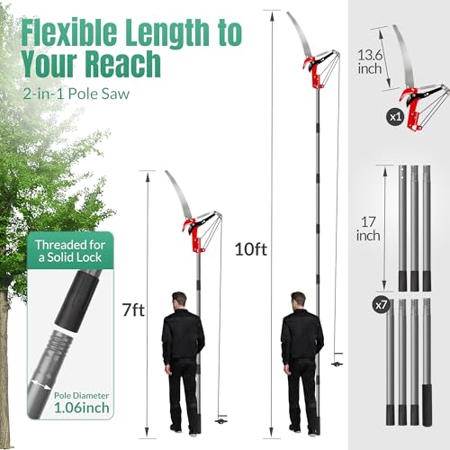 Suchtale 10FT 2-in-1 Pole Saw