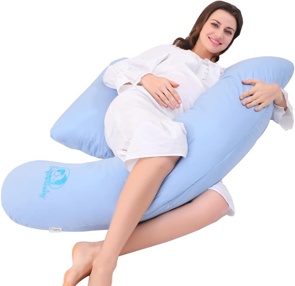 Joyourbaby H-shaped Body Support Pregnancy Pillow (light blue)