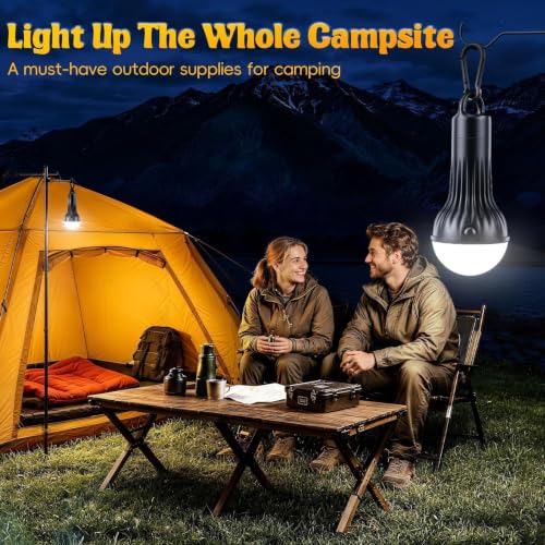 FLY2SKY Linternas Recargables LED para Camping Clip Gancho Emergencia 3Pzs 1800mAh miniatura 2
