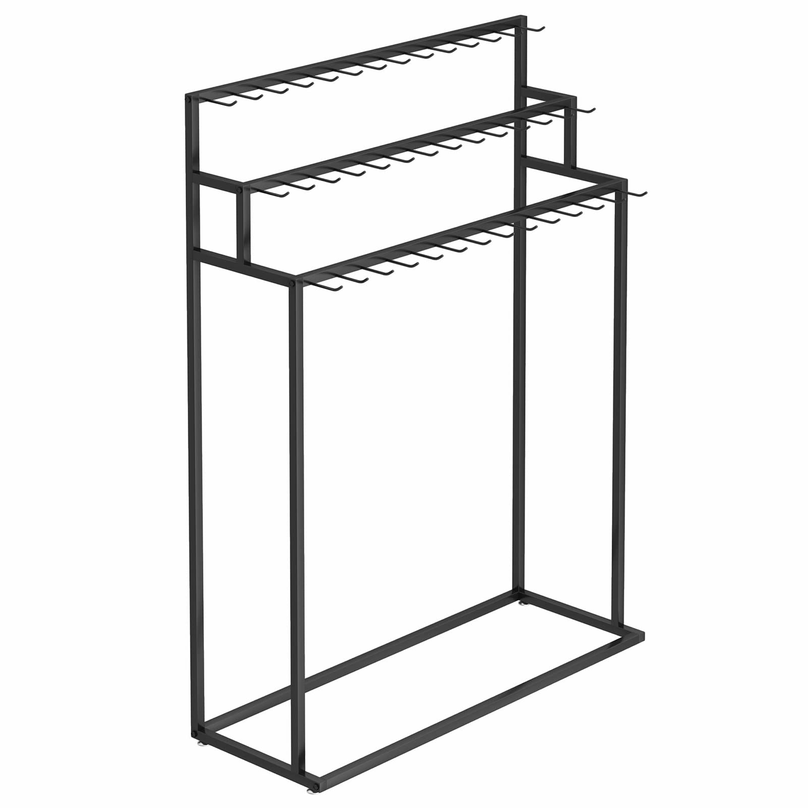 Metalowy stojak na pasek 3-poziomowy stojak na paski męskie idealny do studyjnych sklepów odzieżowych butików sklepów detalicznych - stylowy czarny kolor trwały design