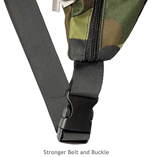 Camo Fanny Pack, 5 Pockets Fanny Pack For Men Women Adjustable Belt Large Capacity Camouflage Waist Bag Packs Travel Chest Shoulder Bag Phone Running Hiking Belt Bag #TOP7