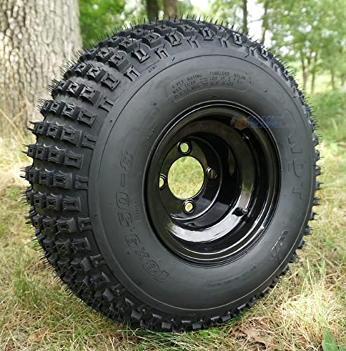 Knobby 18x9.5-8 Tires on Steel Wheels