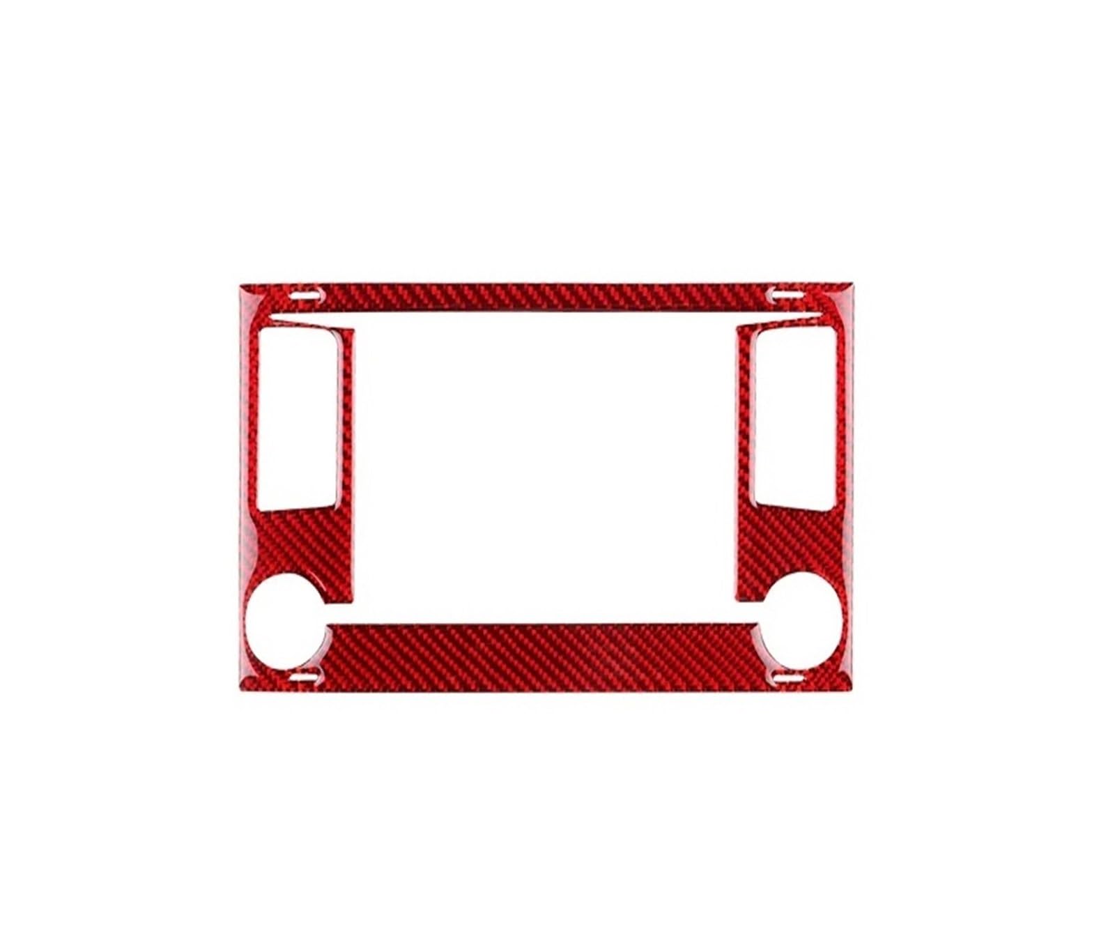 Car Interior Moulding Trim for Seat for Leon 2013-2015 LHD RHD Car Central Control Screen Trim Interior Real Soft Carbon Fiber Sticker Interior Accessories(Screen Red)