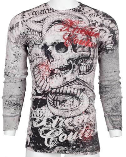 Xtreme Couture by Affliction Mens' Long Sleeve Thermal Shirt Toothache4