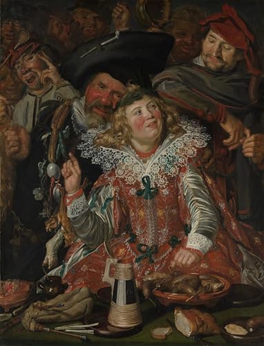 Tableaux Graffiti Art Mural Frans Hals fêtards poster impression moderne décoration murale 60x90