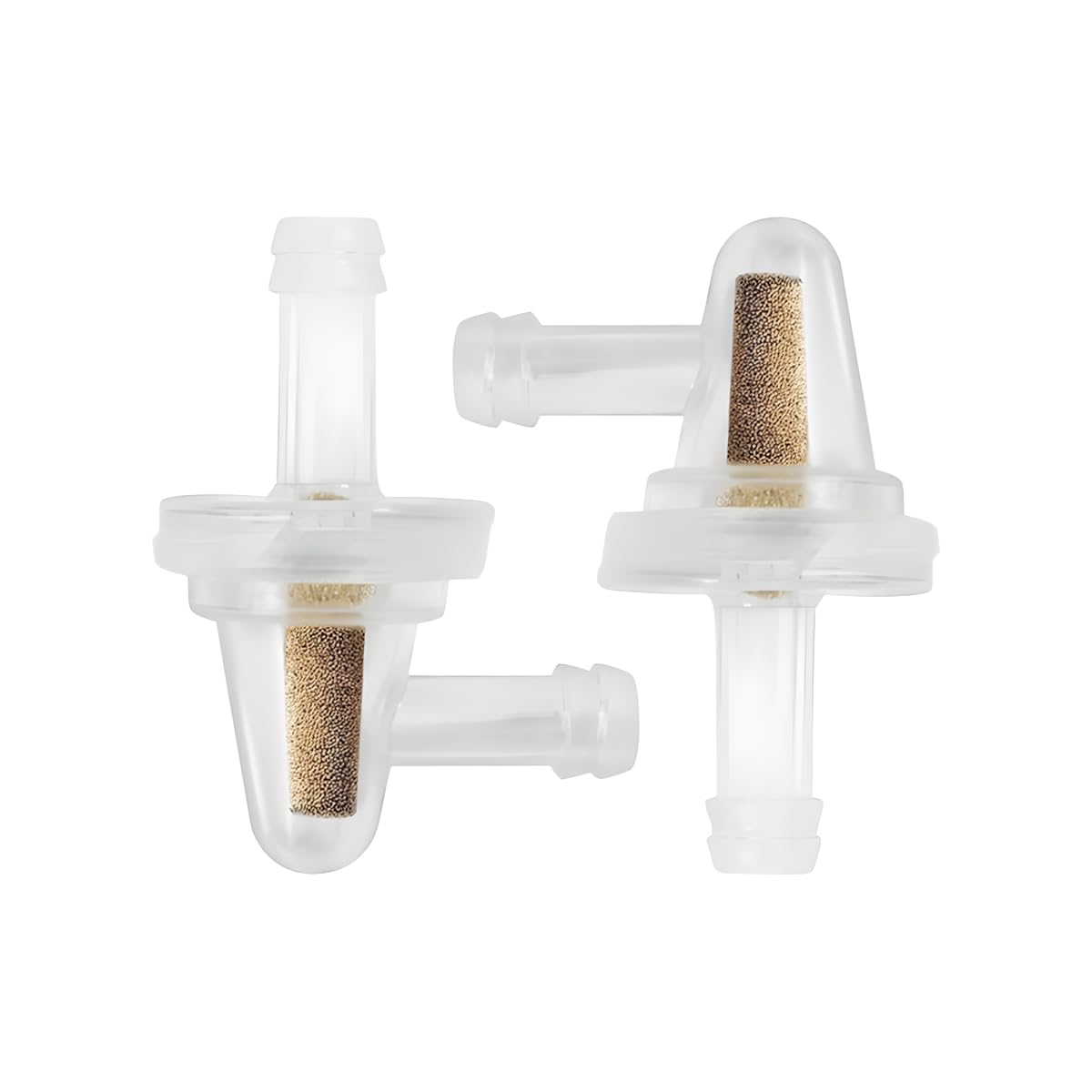 HZEL 2PCS Car Inline Fuel Filter, 90 Degree Transparent Vehicle Yellow