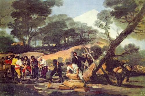 Affiche toile Francisco de Goya production de poudre portrait art de décoration mural 60x90cm
