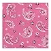 Creative Converting 317378 16 Count Paper Beverage Napkins, Pink Bandana Cowgirl