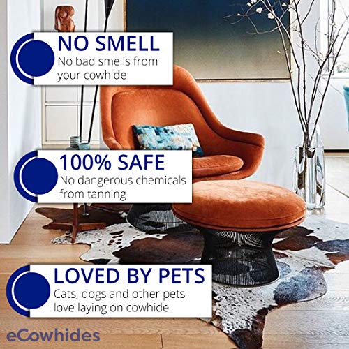 Ecowhides Brindle Brazilian Cowhide Area Rug, Cowskin Leather Hide For Home Living Room (Xxl) 8 X 7 Ft #TOP3