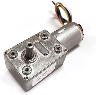 BERWENNY Coded Disk Motor DC Worm Gear Motor 12V with Encoder Disk Low Speed Gearbox (Size : 6rpm, Color : 12V)