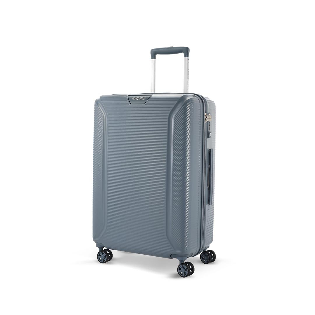 american tourister Robotech 67 CM Medium with Recessed TSA Lock & 8 Wheel & Internal Organiser, Hard PC Check-in Suitcase for Travel/Trolley Bag for Travel/Travel Bag with Double Wheel - Cadet Blue-picture-28