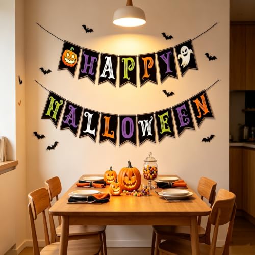 WisveraDes Halloween Decorations - Happy Halloween Banner - image 7