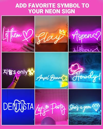 Custom Neon Sign Led Neon Lights Signs Personalized Gifts for Girls Boys Birthday Kids Bedroom Accessories Home Decorations for Wall Led Signs Personalised Neon Name Signs Bar Shop Window - Image 9