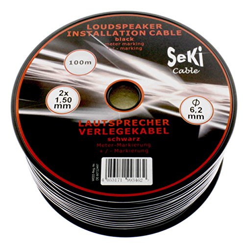 Cable Para Altavoces 100 M, Redondo, 2 X 1,5 Mm , Profesional, Pa, Cable De Audio