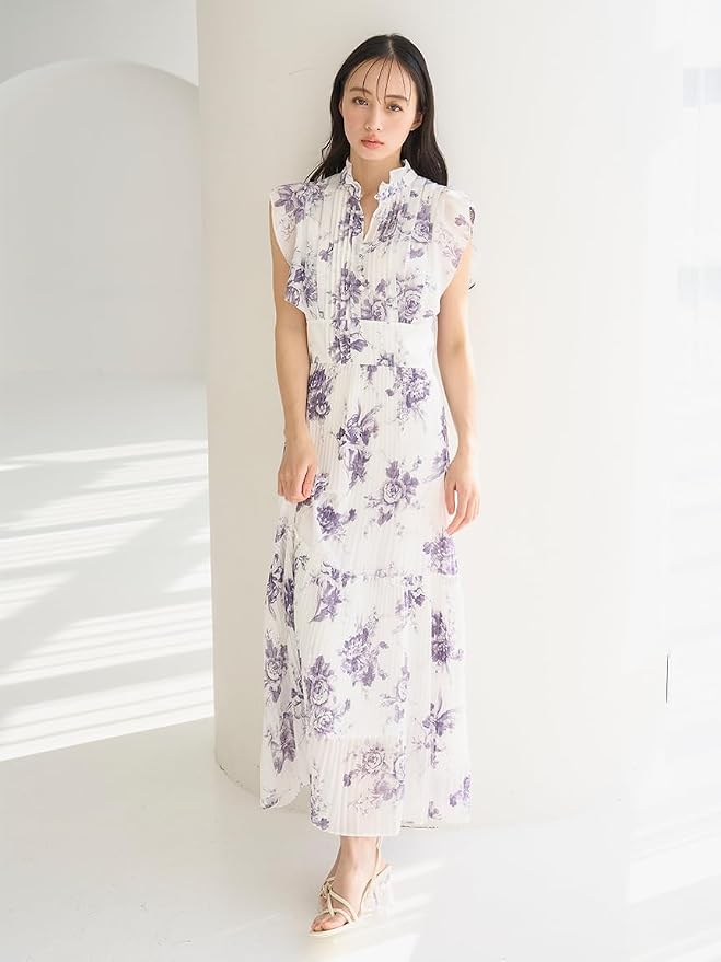 SNIDEL(スナイデル) Sustainable Pleated Print One-Piece Dress