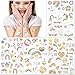 Temporary Tattoo for Kids Unicorn Rainbow Flower Cute-118 Glitter Styles Crown Swan Metallic Waterproof Groovy Fake Tattoos Body Face Tattoos Stickers Birthday Party Favors Decorations for Girls Boys