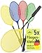 Produktbild LUNA® Fliegenklatsche stabil (5er Set) - Made in Germany - Fliegenklatschen mit Anti-Quetsch-Noppen- Fliegenpatschen - Mückenklatsche - Fly Swatter - Stabiler Griff und große Flexible Schlagfläche