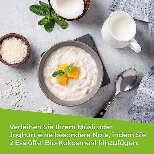 Foto von GreatVita Bio Kokosmehl 2500g - Fein gemahlen & schonend entölt | 100% naturbelassen - Perfekt für kohlenhydratarme Rezepte wie Brot & Muffins | Mittelkettige Fettsäuren (MCT)
