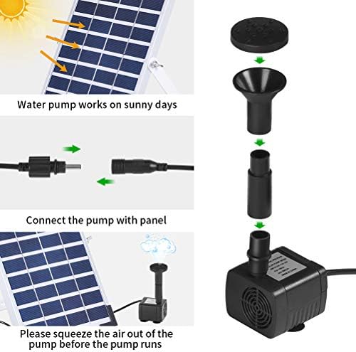 Ankway Solar Fountain Pump with Built-in Battery, 5W Solar Water Pump Floating Fountain for Bird Bath, Fish Tank, Pond or Garden Decoration Solar Pond Aerator Pump