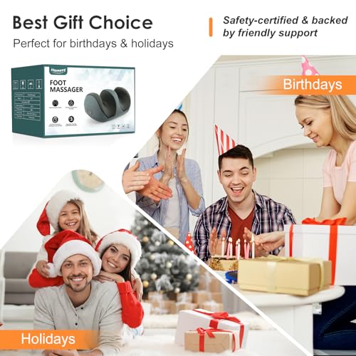 Image of Shiatsu Foot Massager, Foot and Calf Massager with Heat, Grey
