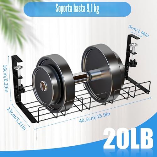 Miniatura 4 de Bandeja De Gestión Cables Debajo Mesa Escritorio Gaming,Organizador De Cables,Accesorios Para Almacenar Y Esconder Cables, Regleta De Soporte Para Ordenador,Oficina 1 Piezas