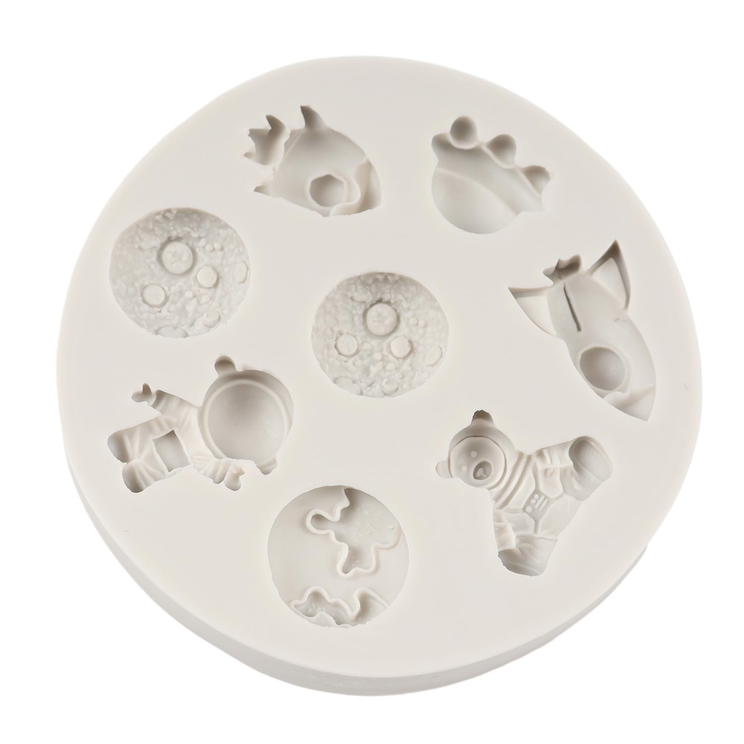 Moldes de Silicona Formas de Astronauta para Manualidades, Decoración de Tartas de Fiesta Temática Espacial, Baby Shower, Cupcakes, Chocolate, Caramelo, Arcilla Polimérica, Pasta