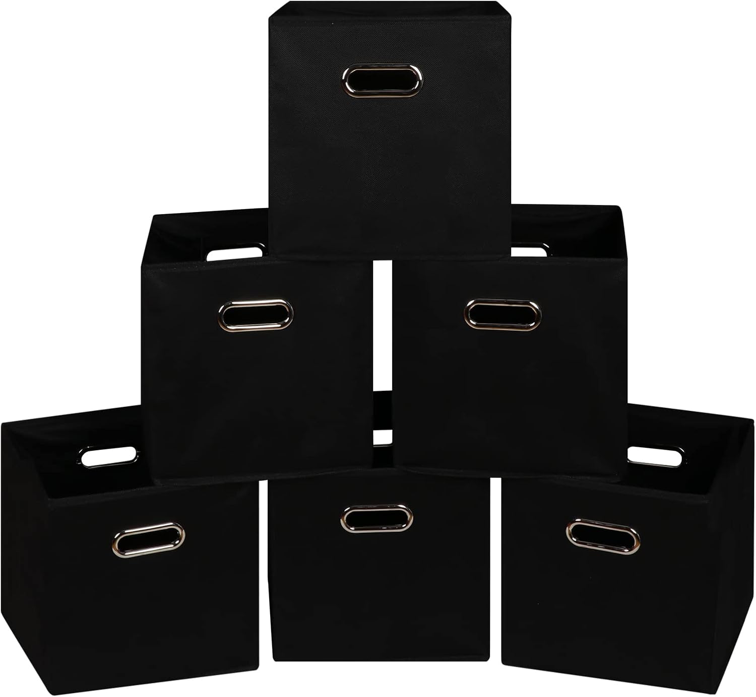 NieEnjoy Black Fabric Cubes Storage Containers ,Foldable Storage Bins Cubes