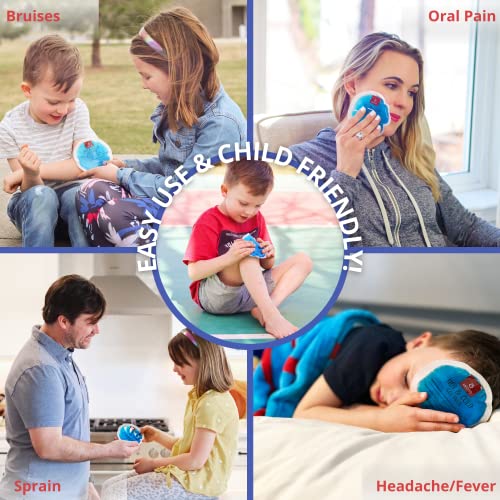 Hot & Cold Gel Round Ice Packs For Injuries Reusable Gel Flexible Cold Packs With Fabric Backing For Pain Relief, First Aid, Kids, Wisdom Teeth, Breastfeeding (5 Pk) #TOP6