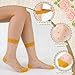 scenicamp 10 Pairs Women Sheer Ankle Sock Cute Ultrathin Transparent Mesh Dot See Through Summer Socks - Thin Fashion