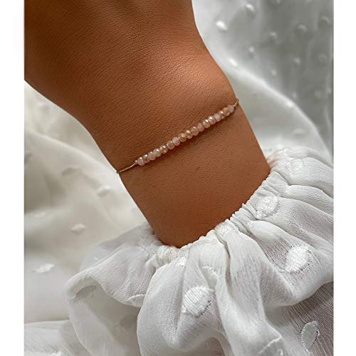 Elegance 11 designs Natural Crystal Friendship Bracelet Best Friend Bracelets Adjustable for Couple Family Women Friendship gifts 2PC3