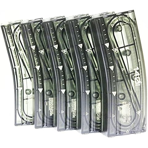 ARES 140rd Mid-Cap Magazine for Tokyo Marui, G&P, VFC, King Arms M4 / M16 Airsoft AEG (5pcs / Transparent) Cover